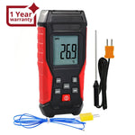 ILTH-418_1P Digital K-Type Thermocouple Thermometer with Wired and Stainless Steel Probe, High and Low Temperature Measurement for High-Temp Furnaces and Ovens or Low-Temp Liquid Nitrogen etc - Instrulife