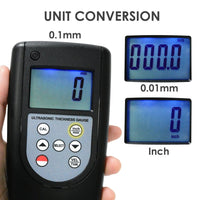 ILTM-1240 Digital Ultrasonic Thickness Meter 0.75~400mm for Material Measurement, Testing Measuring Tool Tester Gauge Steel Cast Iron Aluminum Red Copper Brass Zinc Quartz Glass PVC Polyethylene - Instrulife