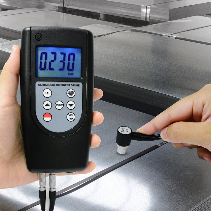 ILTM-1240 Digital Ultrasonic Thickness Meter 0.75~400mm for Material Measurement, Testing Measuring Tool Tester Gauge Steel Cast Iron Aluminum Red Copper Brass Zinc Quartz Glass PVC Polyethylene - Instrulife