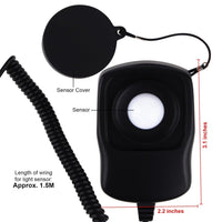 ILLX-209 Digital LED Light LUX / FC (Footcandle) Meter Luminous Intensity Measurement Luxmeter 400000 Lux 40000 FC Measure Handheld Illuminance Tester - Instrulife