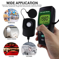 ILLX-209 Digital LED Light LUX / FC (Footcandle) Meter Luminous Intensity Measurement Luxmeter 400000 Lux 40000 FC Measure Handheld Illuminance Tester - Instrulife