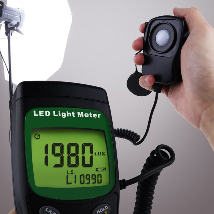 ILLX-209 Digital LED Light LUX / FC (Footcandle) Meter Luminous Intensity Measurement Luxmeter 400000 Lux 40000 FC Measure Handheld Illuminance Tester - Instrulife
