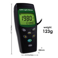 ILLX-209 Digital LED Light LUX / FC (Footcandle) Meter Luminous Intensity Measurement Luxmeter 400000 Lux 40000 FC Measure Handheld Illuminance Tester - Instrulife