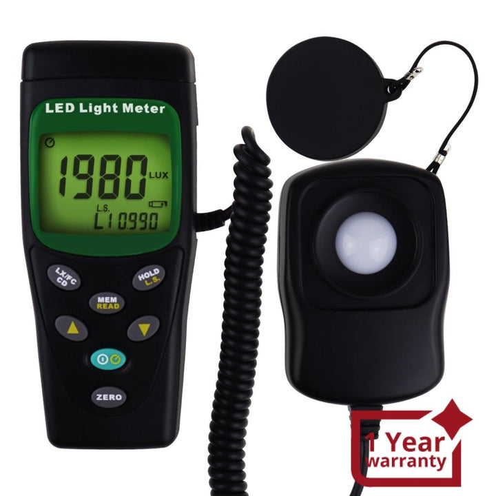 ILLX-209 Digital LED Light LUX / FC (Footcandle) Meter Luminous Intensity Measurement Luxmeter 400000 Lux 40000 FC Measure Handheld Illuminance Tester - Instrulife
