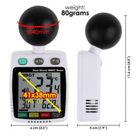 ILTH-307 Heat Stroke Index Meter Indoor / Outdoor Temperature Measurement WBGT Black-Globe Temp Humidity with Real-time Alarm, Heat Hazard Indicator - Instrulife