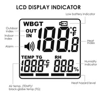 ILTH-307 Heat Stroke Index Meter Indoor / Outdoor Temperature Measurement WBGT Black-Globe Temp Humidity with Real-time Alarm, Heat Hazard Indicator - Instrulife