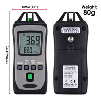 ILHU-304 Digital Pocket Size Thermo-Hygrometer Temperature Meter Humidity Tester with Wet Bulb and Dew Point Measurement - Instrulife