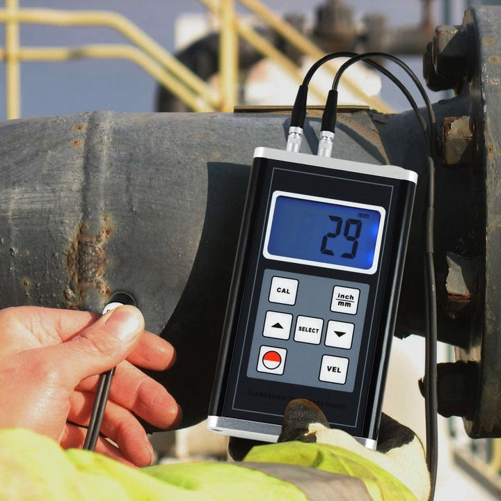 ILTM-900 Ultrasonic Thickness Gauge Meter Aluminum Steel Cast Iron Pipes 0.9~400mm Range - Instrulife