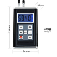 ILTM-900 Ultrasonic Thickness Gauge Meter Aluminum Steel Cast Iron Pipes 0.9~400mm Range - Instrulife