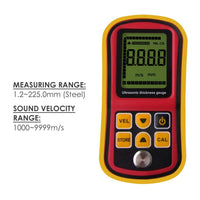 ILTM-898 Ultrasonic Thickness Meter Tester Gauge Velocity 1.2~225mm Metal - Instrulife