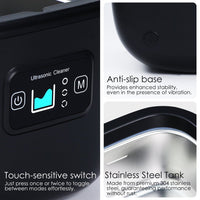 ILUC-409 Ultrasonic Cleaner 45Khz 255ML Ultrasonic Denture Cleaning Retainer Jewelry Cleaner Machine for Retainer, Denture, Mouth Guard, Aligner - Instrulife