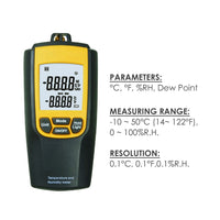 ILTH-178 Digital Air Temperature Humidity Meter Thermometer °C / °F Tester w/ Dew Point CE Marking LCD Display - Instrulife