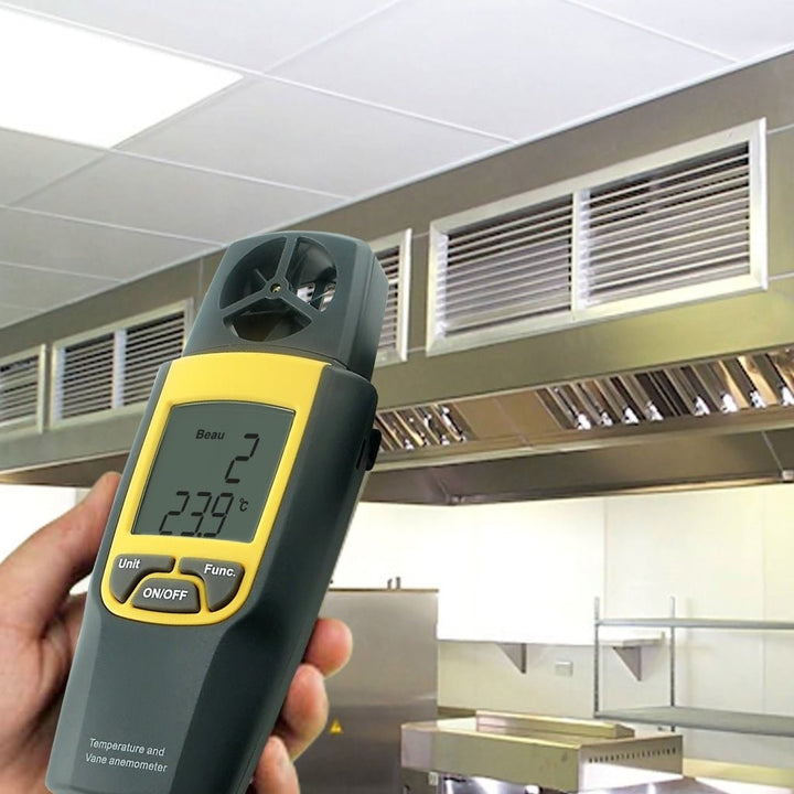 ILAN-189 Anemometer Thermometer, Air Speed Temperature °C / °F HVAC Dual Meter Tester, 80~4000fpm (0.4~20m/s), -10~50°C (14~122°F) - Instrulife