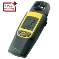ILAN-189 Anemometer Thermometer, Air Speed Temperature °C / °F HVAC Dual Meter Tester, 80~4000fpm (0.4~20m/s), -10~50°C (14~122°F) - Instrulife