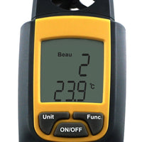 ILAN-189 Anemometer Thermometer, Air Speed Temperature °C / °F HVAC Dual Meter Tester, 80~4000fpm (0.4~20m/s), -10~50°C (14~122°F) - Instrulife