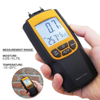 ILMM-875 Moisture & Temperature Meter °C °F Wood Bricks Concrete Cement Lime Mortar CE Marking Dual Meter Tester - Instrulife