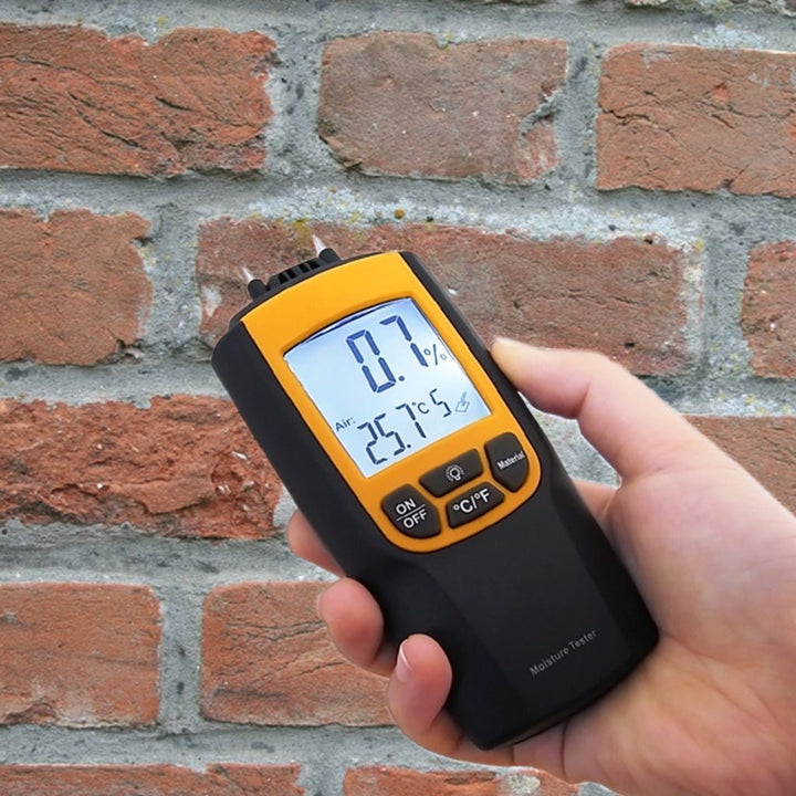 ILMM-875 Moisture & Temperature Meter °C °F Wood Bricks Concrete Cement Lime Mortar CE Marking Dual Meter Tester - Instrulife