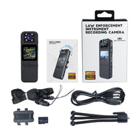 ILIC-412 Mini Camera Digital Video Recorder Body Cam 1080P Rotating Lens Camcorder Video Audio Record Night Vision Motion Detection Loop Recording Body Camera for Law Enforcement, Security Guard, Travel, Lecture Record - Instrulife
