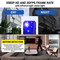 ILIC-412 Mini Camera Digital Video Recorder Body Cam 1080P Rotating Lens Camcorder Video Audio Record Night Vision Motion Detection Loop Recording Body Camera for Law Enforcement, Security Guard, Travel, Lecture Record - Instrulife