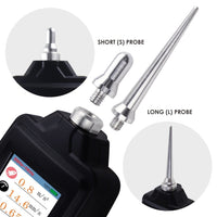 ILVM-281 Digital Vibration Meter Piezoelectric Vibrometer Gauge Colored Flip Display Acceleration Velocity and Displacement Measurement with Short / Long Probe Portable Symmetrical Shape - Instrulife
