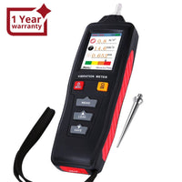 ILVM-281 Digital Vibration Meter Piezoelectric Vibrometer Gauge Colored Flip Display Acceleration Velocity and Displacement Measurement with Short / Long Probe Portable Symmetrical Shape - Instrulife