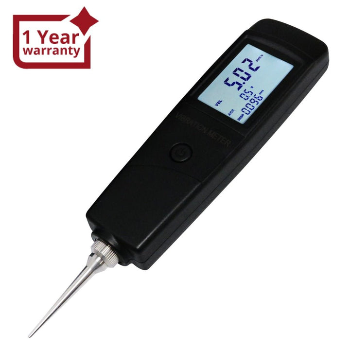ILVM-213 Digital Vibration Meter Tester Piezoelectric Sensor Measuring Acceleration, Velocity and Displacement for Machinery, Quality Control, Commissioning and Predictive Maintenance Purposes - Instrulife