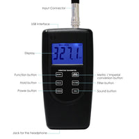 ILVM-6370T Vibration Tachometer Meter Piezoelectric Sensor Contact Photo Rotation Rate Tester Vibrometer, RPM (r/min) Frequency Hz Rotating Machinery Imbalance Velocity Acceleration Displacement - Instrulife