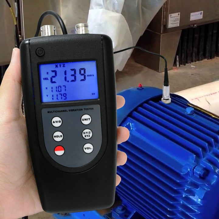 ILVM-6380-3 Landtek Multi Channel Vibration Meter, Piezoelectric Sensor Transducer 10Hz~10kHz Frequency, Digital Velocity Acceleration Displacement Measurement Gauge - Instrulife