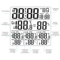 ILWS-85 Digital Weather Station with Thermometer and Hygrometer 3 Indoor/ Outdoor Wireless Sensors, Alarm Clock for Temperature and Humidity measurement - Instrulife