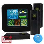 ILWS-103_EU Digital Weather Station RCC DCF with 3 Indoor/ Outdoor Wireless Sensors, with 6 kinds of Weather Forecast, Thermometer and Hygrometer, with Alarm Clock for Temperature and Humidity measurement, Low battery for Colored LED on LCD Display - Instrulife