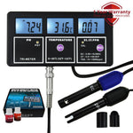 ILWQ-242 5-in-1 Water Quality Multi-parameter PH EC CF TDS (ppm) Temperature Test Meter Backlight, Wall-mountable Rechargeable Continuous Monitor Tester, Aquariums Hydroponics Pool Fish Tank Pond Drinking - Instrulife