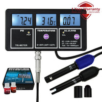 ILWQ-242 5-in-1 Water Quality Multi-parameter PH EC CF TDS (ppm) Temperature Test Meter Backlight, Wall-mountable Rechargeable Continuous Monitor Tester, Aquariums Hydroponics Pool Fish Tank Pond Drinking - Instrulife