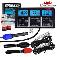 ILWQ-243 6 in 1 Professional Multi-parameter pH/ ORP Redox/ EC/ CF/ TDS PPM/ Temperature Combo Testing Meter, Digital Multi-function Water Quality Monitor Tester - Instrulife