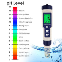 ILWQ-303 Pentype Multi-Paramater 5-in-1 Water Quality Tester (pH / TDS / EC / Temp / Salinity) Waterproof Digital Meter Research Household Industrial Laboratory Analysis - Instrulife