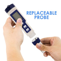 ILWQ-303 Pentype Multi-Paramater 5-in-1 Water Quality Tester (pH / TDS / EC / Temp / Salinity) Waterproof Digital Meter Research Household Industrial Laboratory Analysis - Instrulife