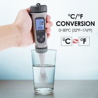 ILWQ-354 Water Quality Tester 4-in-1 TDS Temperature S.G Salt Salinity Meter with ATC for Testing Drinking Water, Aquaculture, Aquarium, Hydroponics, Swimming Pools - Instrulife