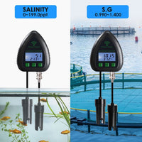 ILWQ-397 Smart 5-in-1 pH / TDS / Salt / S.G / Temperature WiFi Tester Water Quality for Drinking Supply Aquarium Hydroponics Pool Aquaculture - Instrulife