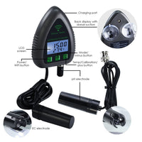 ILWQ-397 Smart 5-in-1 pH / TDS / Salt / S.G / Temperature WiFi Tester Water Quality for Drinking Supply Aquarium Hydroponics Pool Aquaculture - Instrulife
