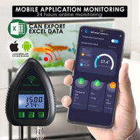 ILWQ-397 Smart 5-in-1 pH / TDS / Salt / S.G / Temperature WiFi Tester Water Quality for Drinking Supply Aquarium Hydroponics Pool Aquaculture - Instrulife