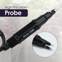 ILWQ-448 Digital 3-in-1 pH | EC | Temperature Tester Waterproof IP65 for pH/EC Measurement in Water, Meats and Soft Solid Food Samples with ATC, Portable High-Accuracy - Instrulife