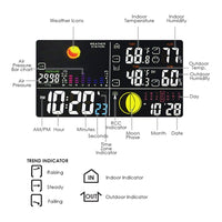 ILWS-332_EU_2S Wireless Weather Station Temperature Humidity RCC DCF 2 Remote Sensors Indoor Outdoor - Instrulife