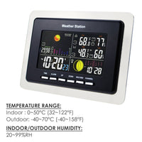 ILWS-332_EU_2S Wireless Weather Station Temperature Humidity RCC DCF 2 Remote Sensors Indoor Outdoor - Instrulife