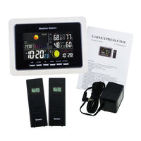 ILWS-332_EU_2S Wireless Weather Station Temperature Humidity RCC DCF 2 Remote Sensors Indoor Outdoor - Instrulife