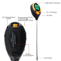 ILMM-35 4-in-1 Soil Survey Instrument ( pH °F / °C moisture sunlight ) - Instrulife