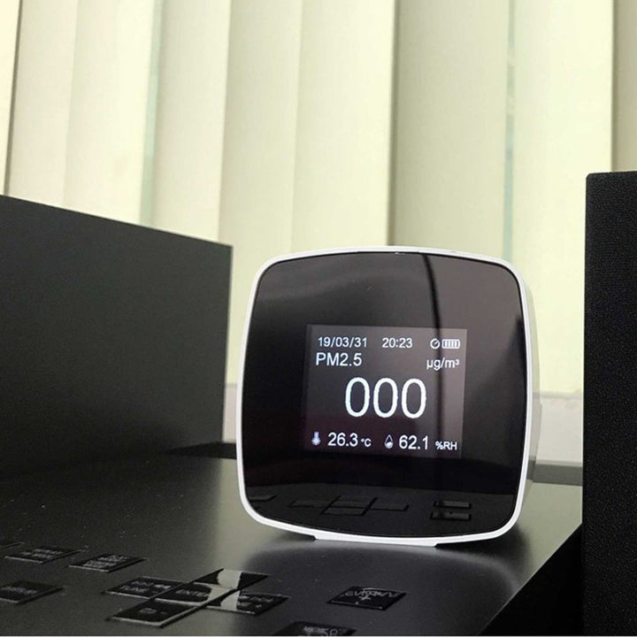 ILAQ-280 Rechargeable Indoor Air Quality Monitor Measure Particulate Matter PM 2.5 Temperature Humidity Pollution Detector Pollutant Tester - Instrulife