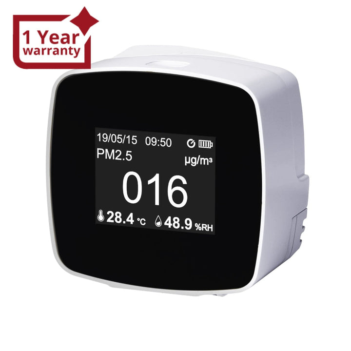 ILAQ-280 Rechargeable Indoor Air Quality Monitor Measure Particulate Matter PM 2.5 Temperature Humidity Pollution Detector Pollutant Tester - Instrulife