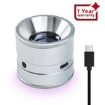 ILJL-522 10X Magnifying Scale Loupe White & Purple LED Lights Adjustable Focus Rechargeable Magnifier Glass Lens for Jewelers, Collectors, Hobbyists, and Professionals - Instrulife