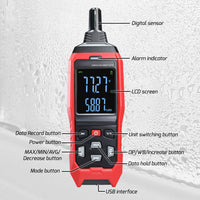 ILTH-482 Multi-Function Environmental Meter Thermo-Hygrometer Datalogging Temperature, Humidity and Wet Bulb Dew Point Measurement PC Connection Feature Record and Download - Instrulife
