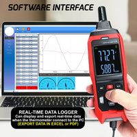 ILTH-482 Multi-Function Environmental Meter Thermo-Hygrometer Datalogging Temperature, Humidity and Wet Bulb Dew Point Measurement PC Connection Feature Record and Download - Instrulife