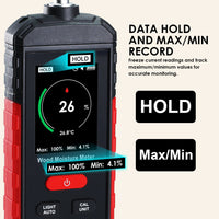 ILMM-495 Moisture Meter for Drywall, Wood Moisture Meters for Walls, Firewood Floor Humidity Detector Lumber Humidity Tester Paper Ceramic Ceiling Firewood Cardboard Humidity Building Material - Instrulife